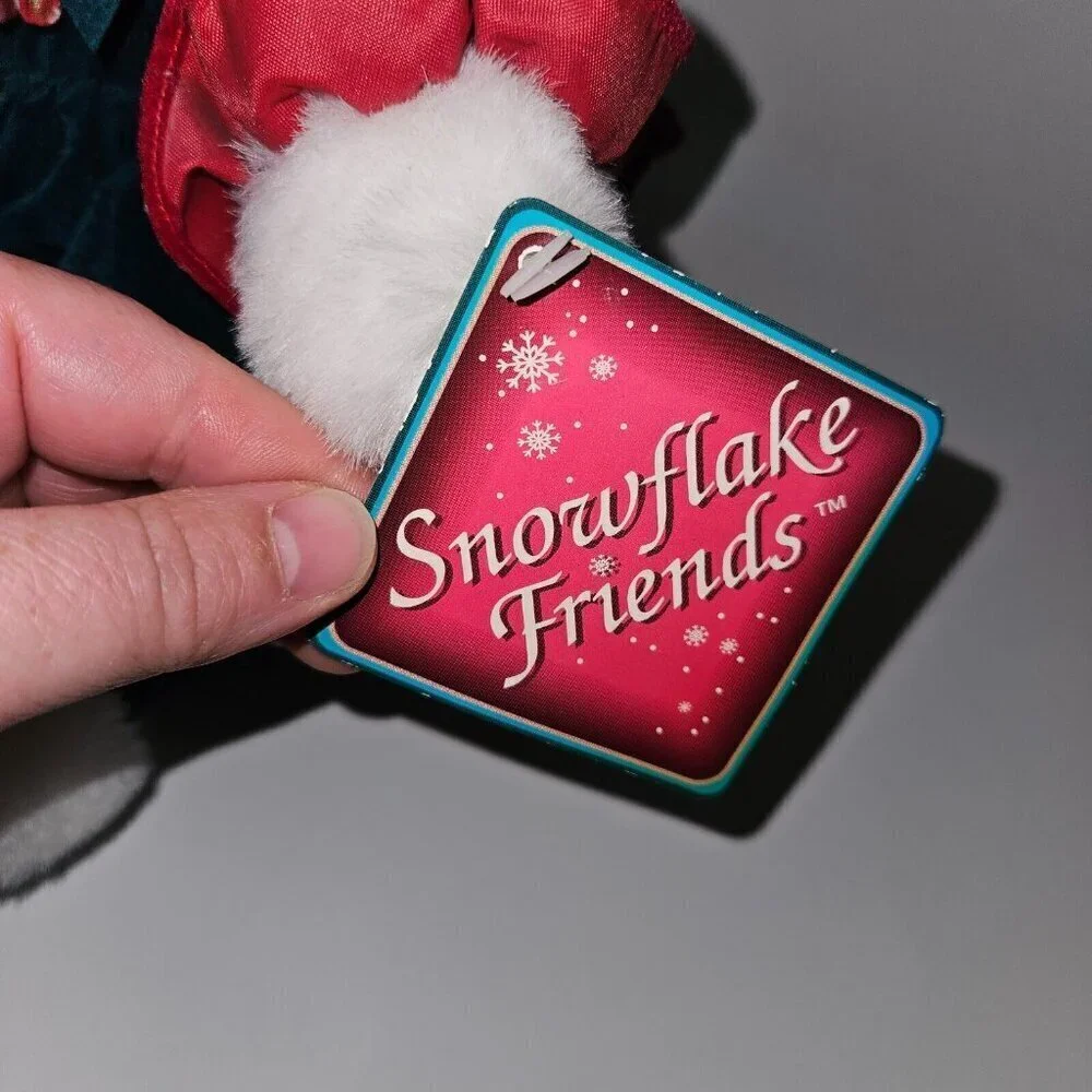 VTG TB Trading Snowflake Friends White Cat Plush 9
